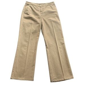 St. John Sport By Marie Gray Wide Leg Tan Pants Sz 12